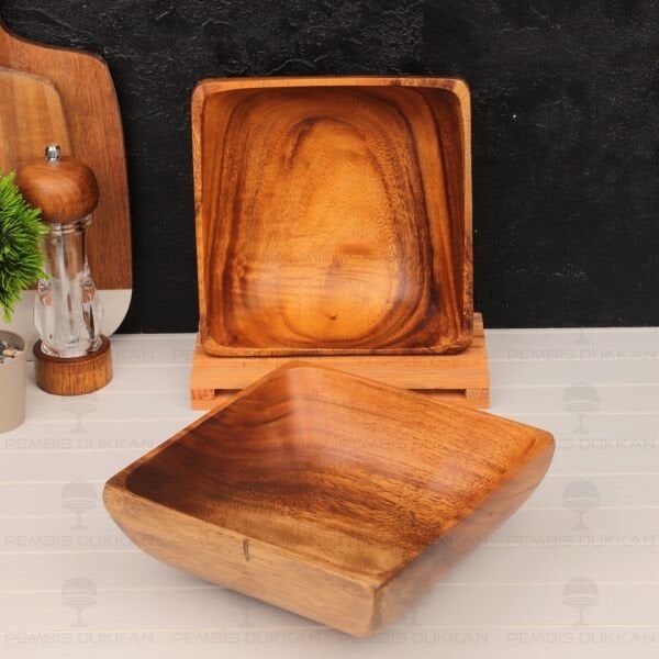 1 ADET FİLİPİN AKASYASI KARE DERİN MISIR - CİPS & SALATA SERVİS, KASE (AKS132)