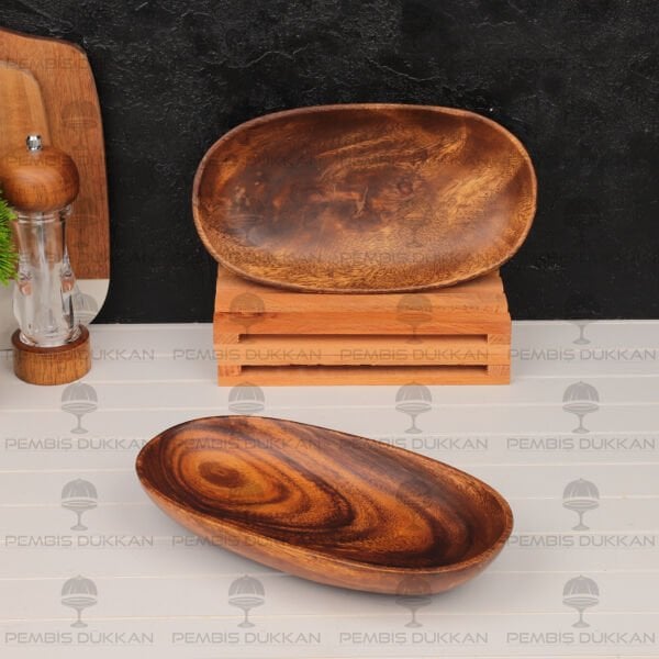 1 ADET FİLİPİN AKASYA OVAL DERİN KAYIK KASE (AKS133)