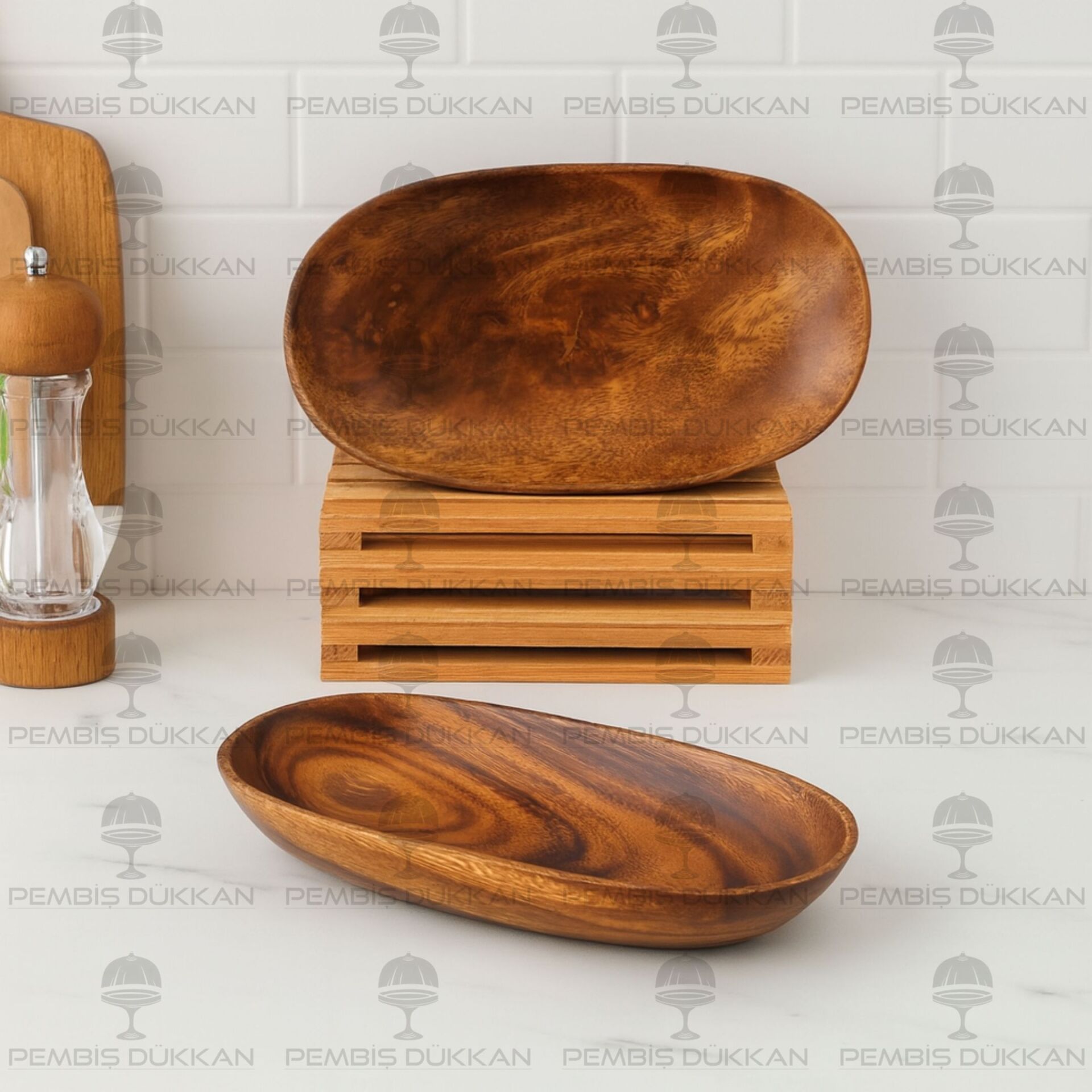 1 ADET FİLİPİN AKASYA OVAL DERİN KAYIK KASE (AKS133)