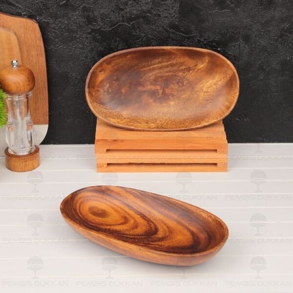 1 ADET FİLİPİN AKASYASI OVAL BÜYÜK DERİN SALATA & MEZE SERVİS, KAYIK (AKS133)