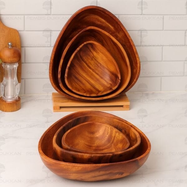 1 ADET FİLİPİN AKASYASI TRİANGLE DERİN MISIR - CİPS & SALATA SERVİS, KASE (AKS109)