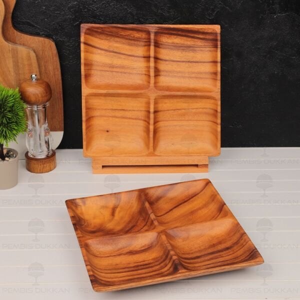 1 ADET FİLİPİN AKASYASI KARE 4 BÖLMELİ ÇEREZLİK (AKS111)