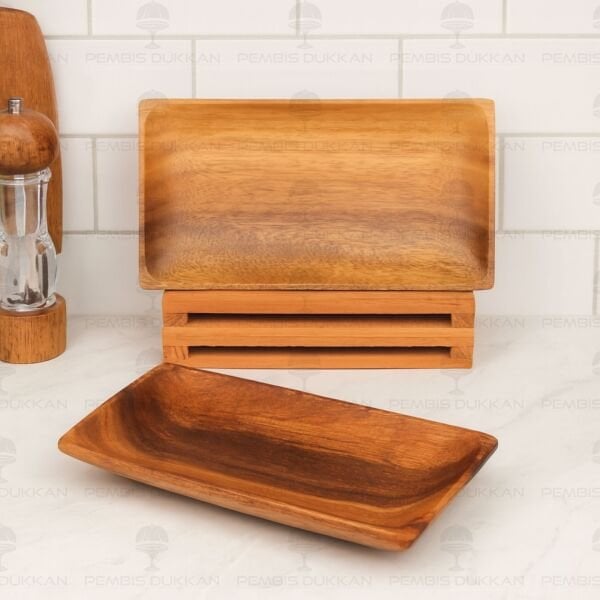 1 ADET FİLİPİN AKASYASI DİKDÖRTGEN MASA ORTASI KAHVALTILIK SERVİS & KAYIK (AKS121)