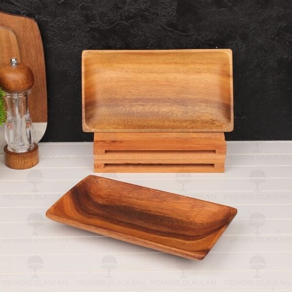 1 ADET FİLİPİN AKASYASI DİKDÖRTGEN MASA ORTASI KAHVALTILIK SERVİS & KAYIK (AKS121)