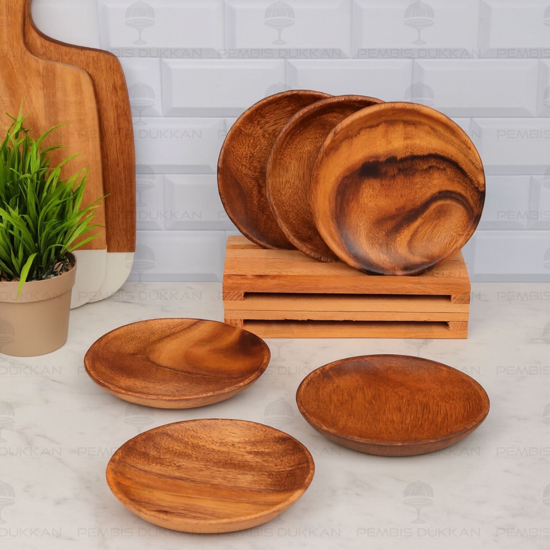 1 ADET FİLİPİN AKASYASI YUVARLAK DÜZ KAHVALTILIK KASE & TABAK (AKS100)