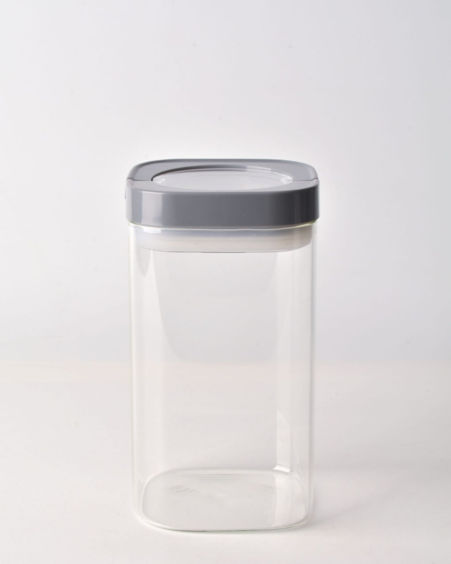 GRİ TESORA 1200ML VAKUM KAPAK KARE CAM KAVANOZ (88513)