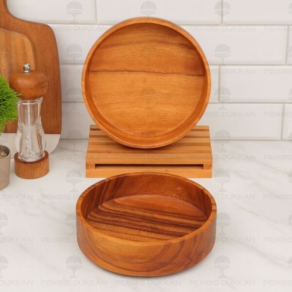 1 ADET FİLİPİN AKASYASI YUVARLAK DERİN MISIR - CİPS & SALATA SERVİS, KASE (AKS124)