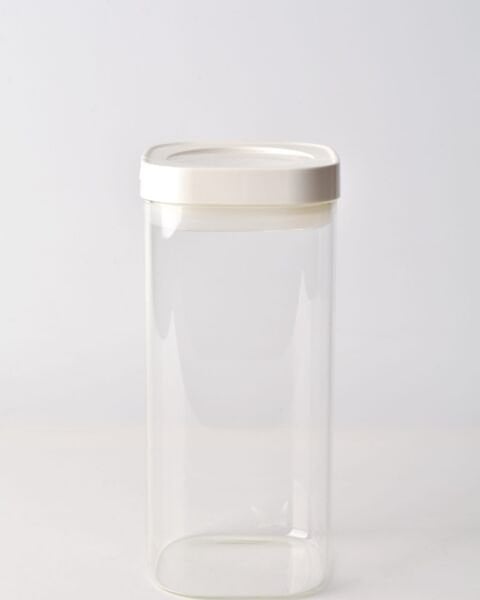 BEYAZ KARE TESORA 1500ML VAKUM KAPAKLI CAM KAVANOZ (88504)