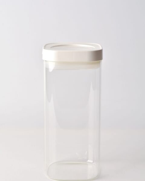 BEYAZ KARE TESORA 1500ML VAKUM KAPAKLI CAM KAVANOZ (88504)