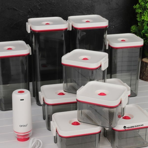 SUNN VAKUM CİHAZLI, ERZAK SAKLAMA KABI & KAVANOZ SET