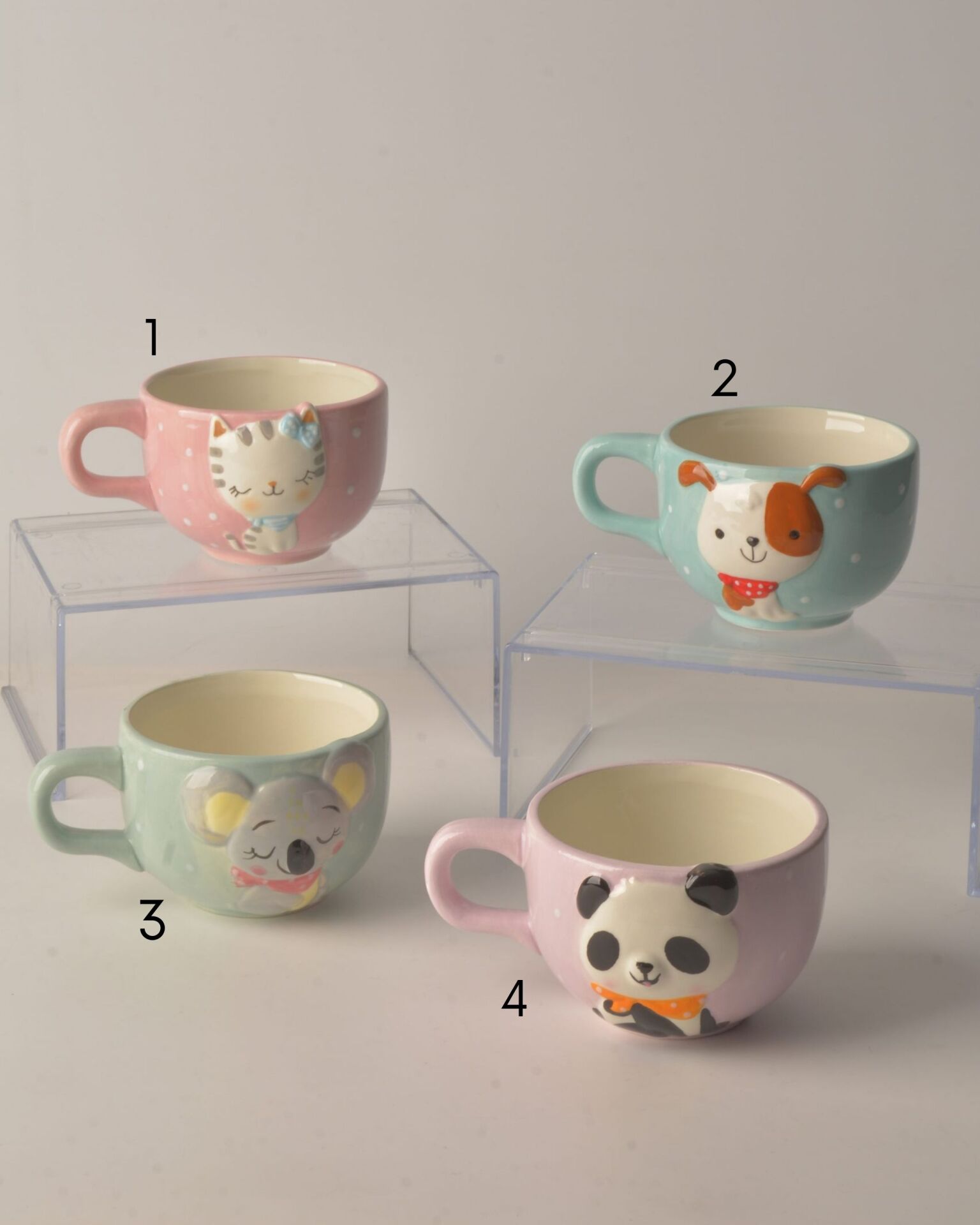 1ADET 3D HAYVAN FIGÜRLÜ SERAMİK KUPA (24511) (MODEL SEÇİNİZ)