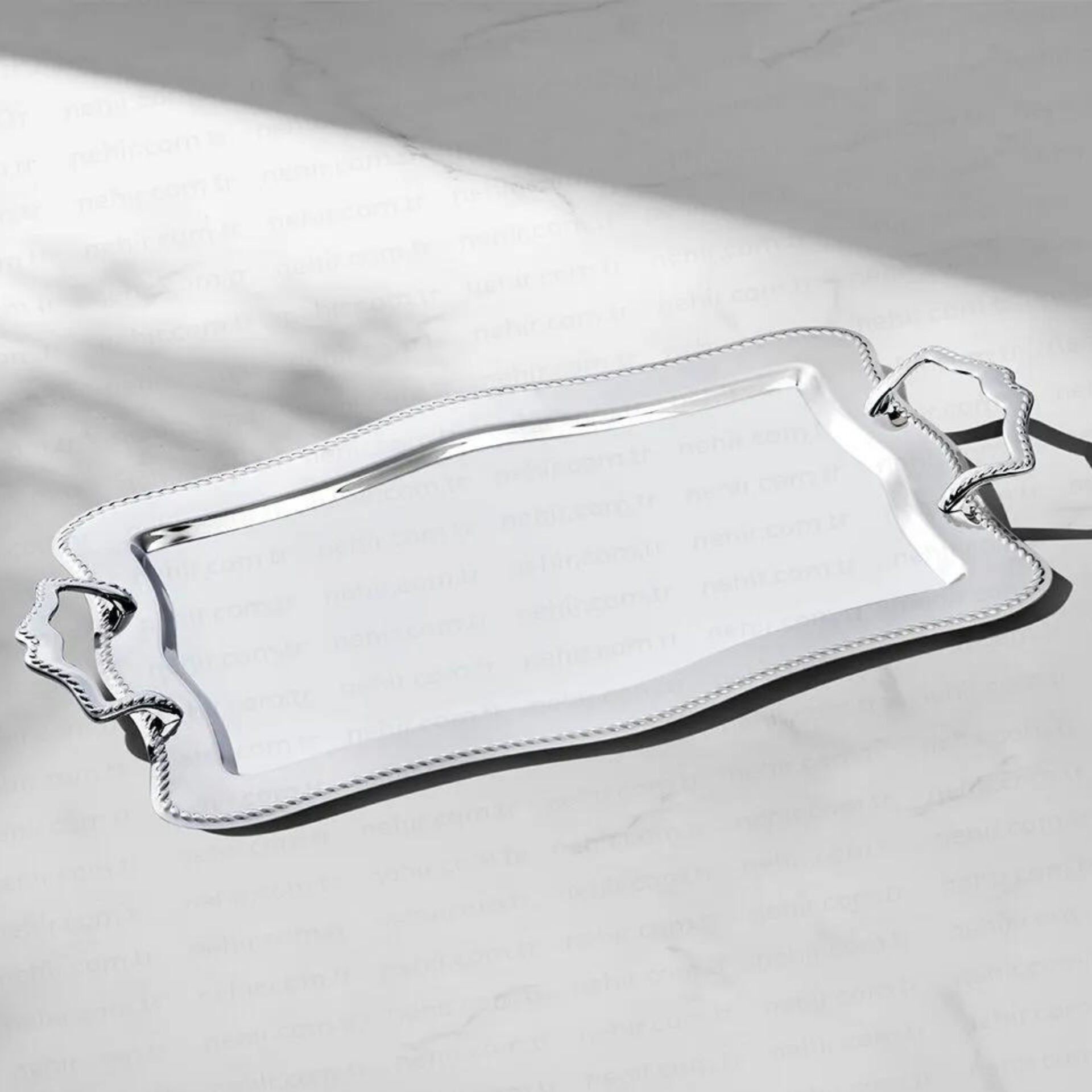 NEHİR ZİNCİR SADE ÇELİK ÇAY TEPSİSİ