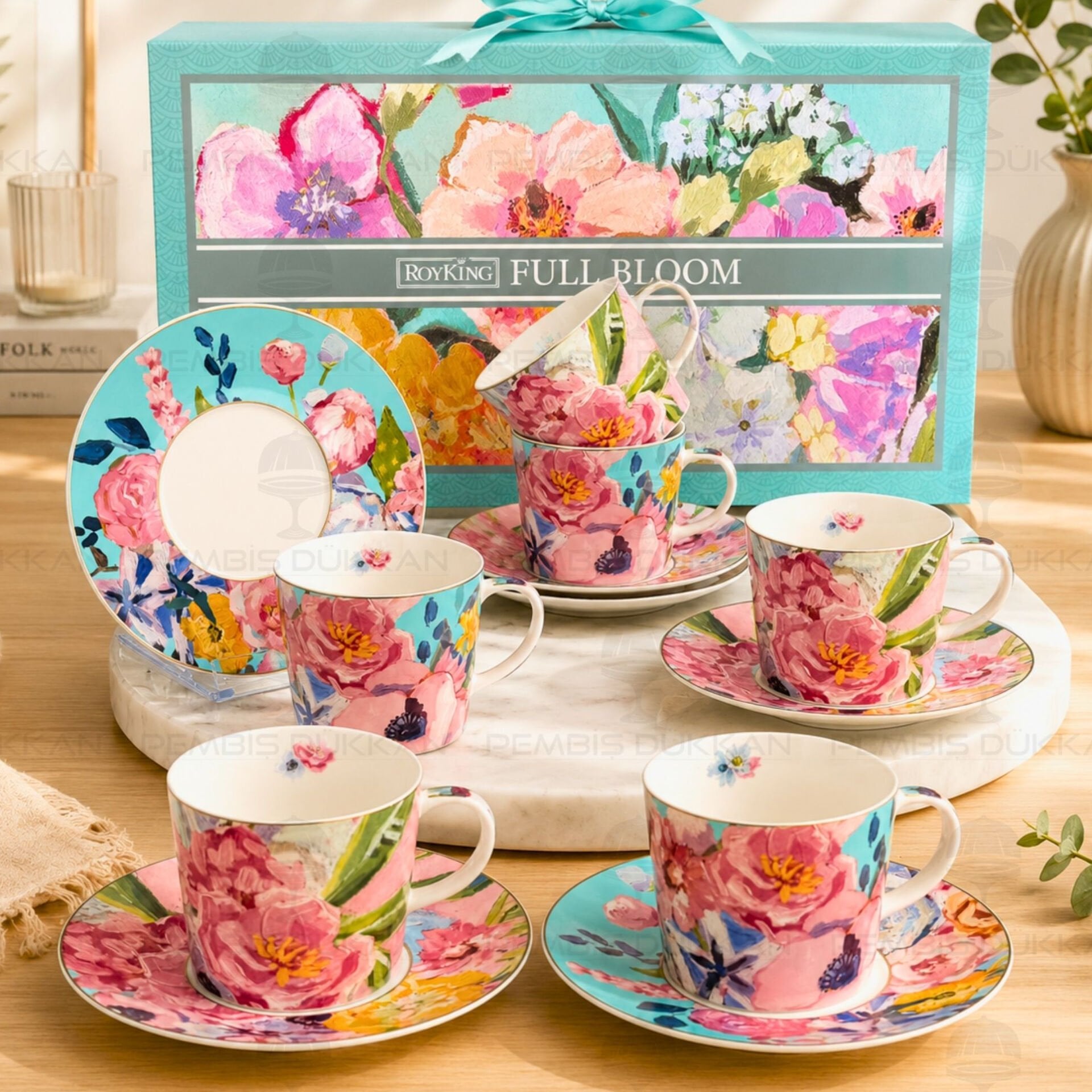 FULL BLOOM 6 KİŞİLİK ÇAY FİNCAN TAKIMI