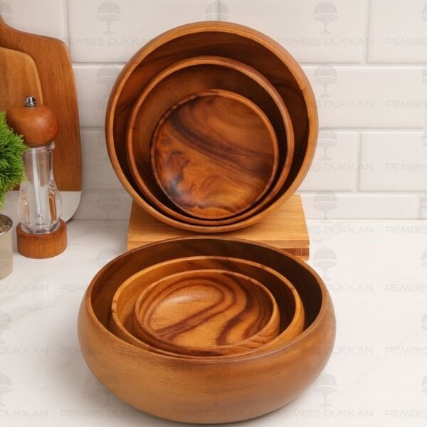 1 ADET FİLİPİN AKASYASI BOMBELİ DERİN BÜYÜK SALATA SERVİS & MEYVELİK KASE (AKS116)