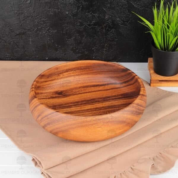 1 ADET FİLİPİN AKASYASI BOMBELİ DERİN BÜYÜK SALATA SERVİS & MEYVELİK KASE (AKS116)