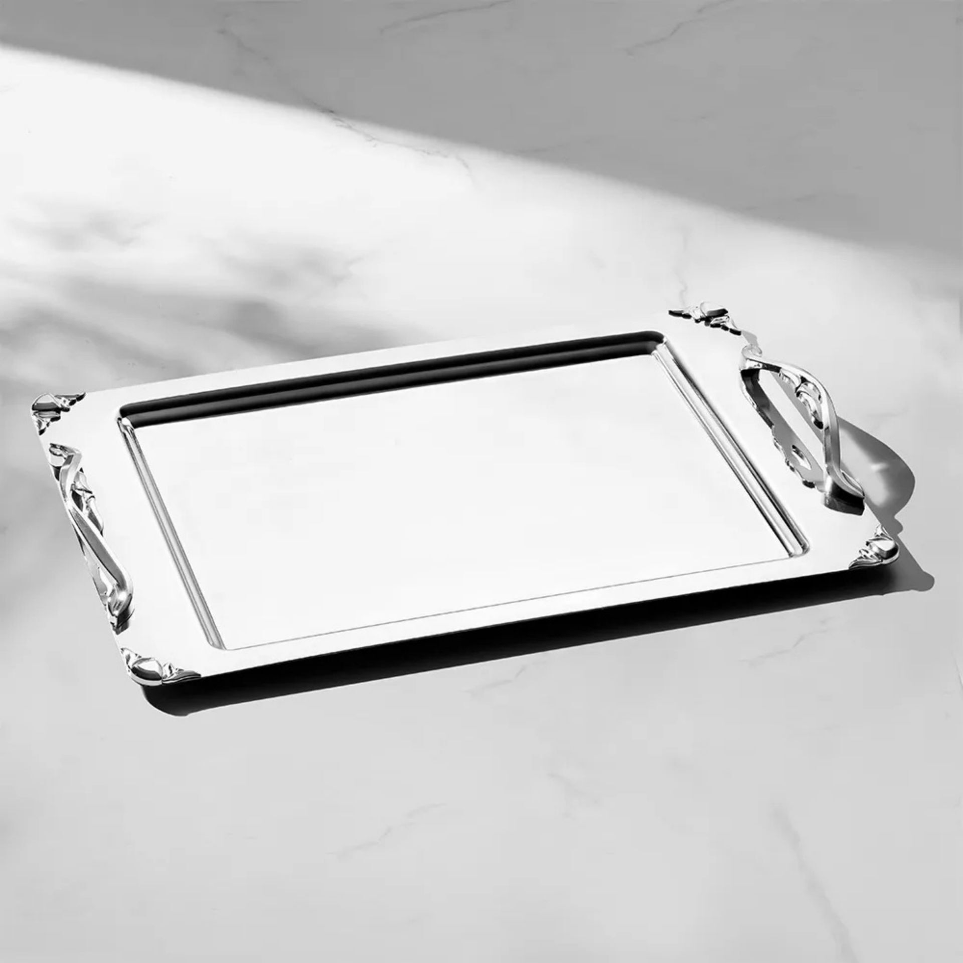 NEHİR SARE ÇELİK KAHVE TEPSİSİ