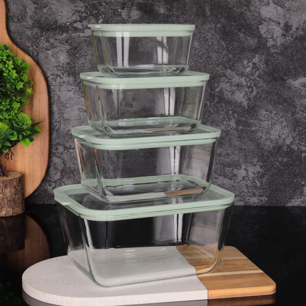 1 ADET ARW FRUTA SİLİKON KAPAKLI CAM SAKLAMA KABI 2700ML YEŞİL (1057)