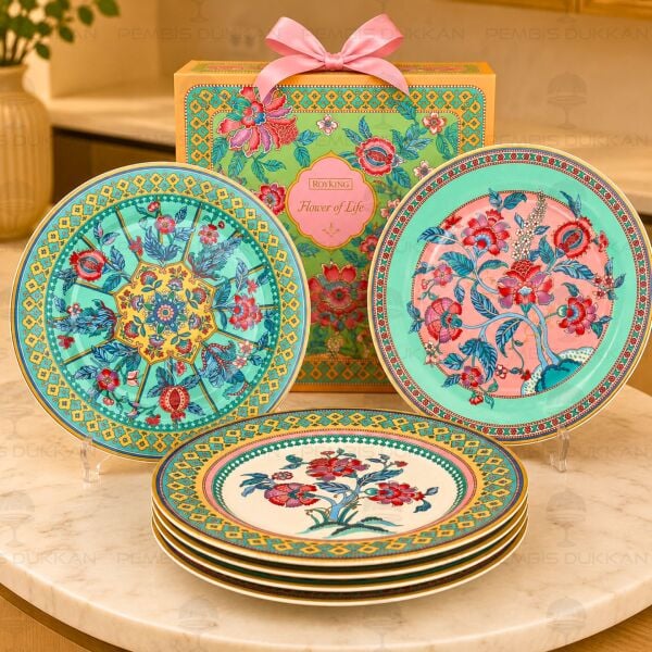 Flower Of Life 6lı Pasta Tabağı Takımı (004)