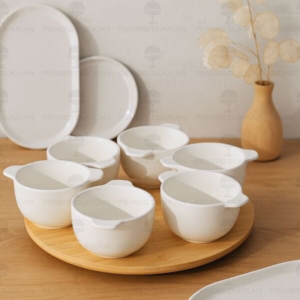 LOTUS MASA ORTASI BAMBU STANDLI, ÇEREZ & REÇELLİK KOMBİN SET 10 (8B28)