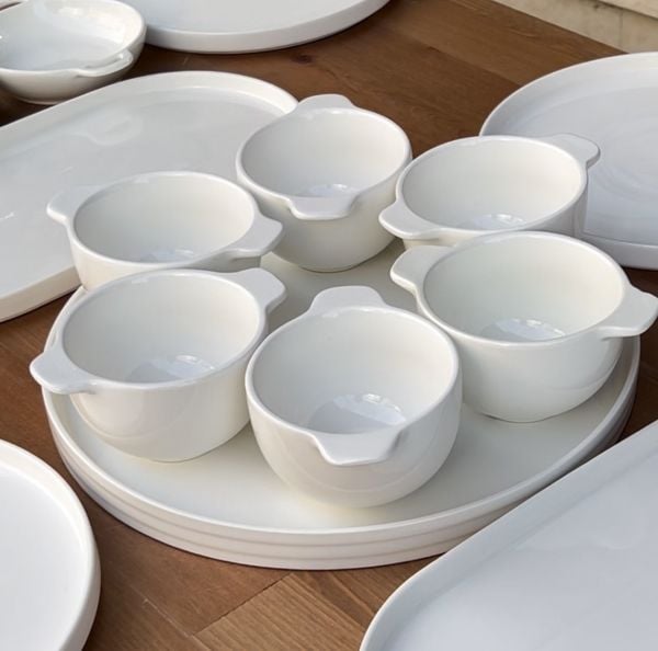 LOTUS MASA ORTASI PORSELEN ALTLIKLI, ÇEREZ & REÇELLİK KOMBİN SET 12 (G3479)