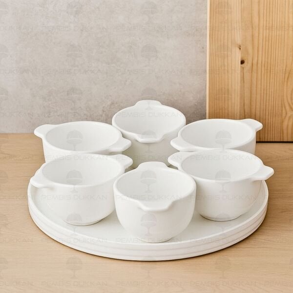 LOTUS MASA ORTASI PORSELEN ALTLIKLI, ÇEREZ & REÇELLİK KOMBİN SET 12 (G3479)