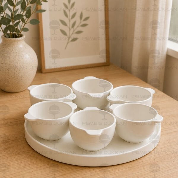 LOTUS MASA ORTASI PORSELEN ALTLIKLI, ÇEREZ & REÇELLİK KOMBİN SET 12 (G3479)