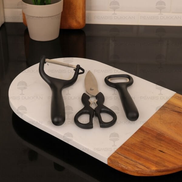 3'LÜ PRATİK EV GEREÇ SET SİYAH