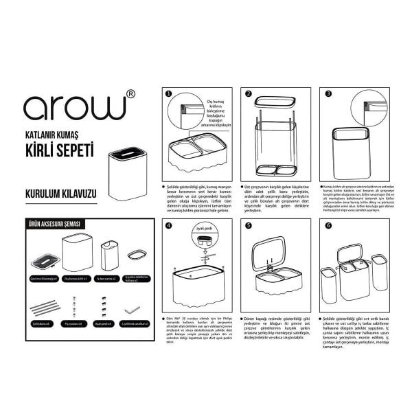 ARW GARB 50 LİTRE KİRLİ ÇAMAŞIR SEPETİ