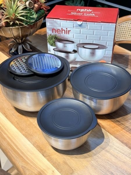 NHR ÇELİK 9 PARÇA KARIŞTIRMA KABI