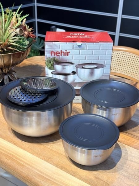NHR ÇELİK 9 PARÇA KARIŞTIRMA KABI