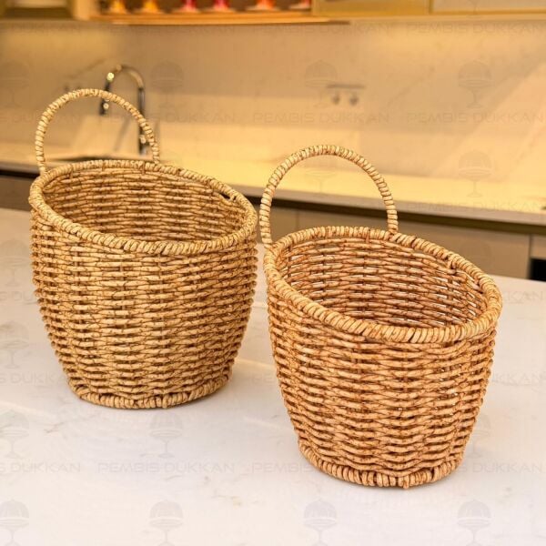 2Lİ RATTAN ASKILI KÜÇÜK SEPET (1442)
