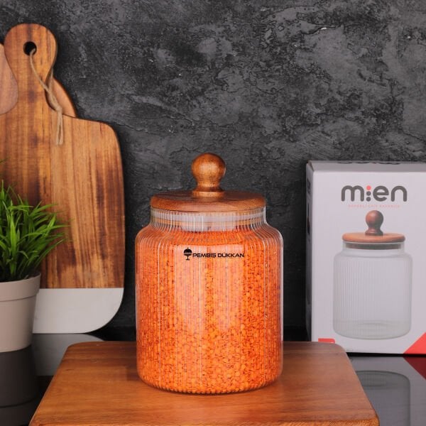 1 ADET TOFİ 1200ML  AKASYA KAPAKLI ORTA  BOY KAVANOZ (HJ-152)