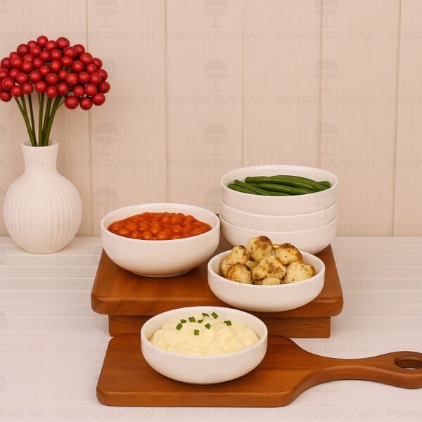 1 ADET BONE PORSELEN BONJELA YUVARLAK KAHVALTILIK & ÇEREZ KASE(4013)