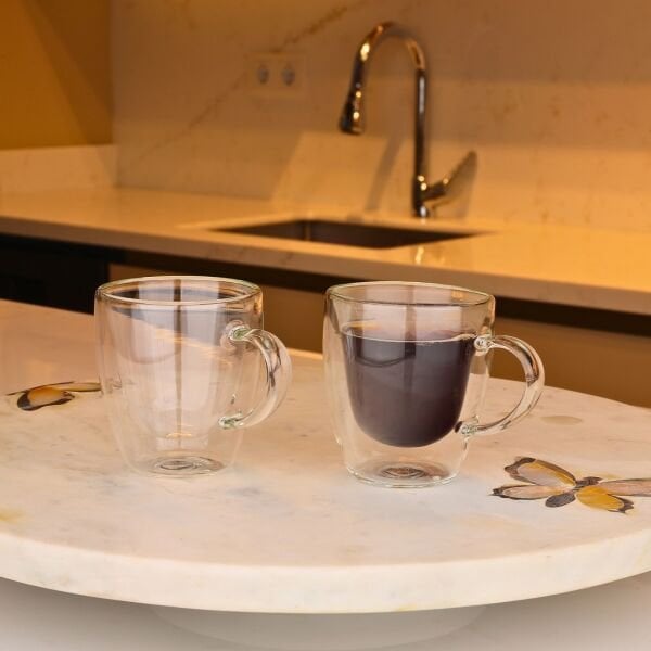 100ML 2Lİ ÇİFT CİDARLI CAM KUPA SETİ (81828)