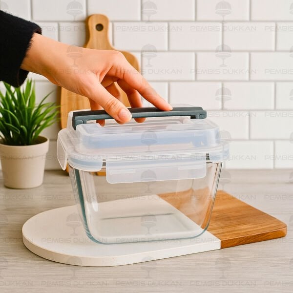 2500ML TAŞIMA KULPLU, KİLİTLİ CAM SAKLAMA KABI (84025)