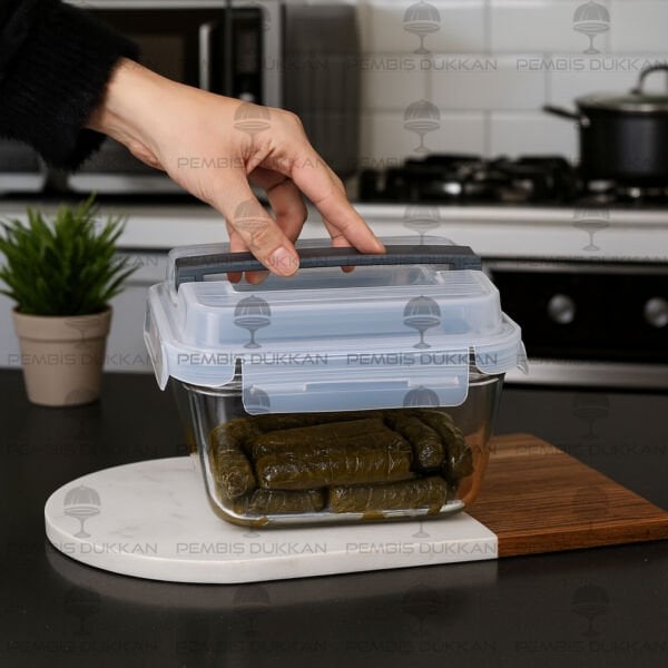 2000ML TAŞIMA KULPLU, KİLİTLİ CAM SAKLAMA KABI (84020)