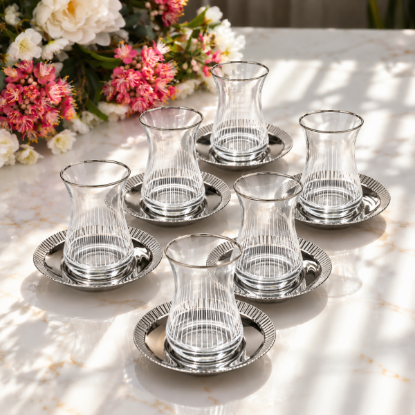 Tiamo Mios Sade 6 Kişilik 12 Parça Çay Set
