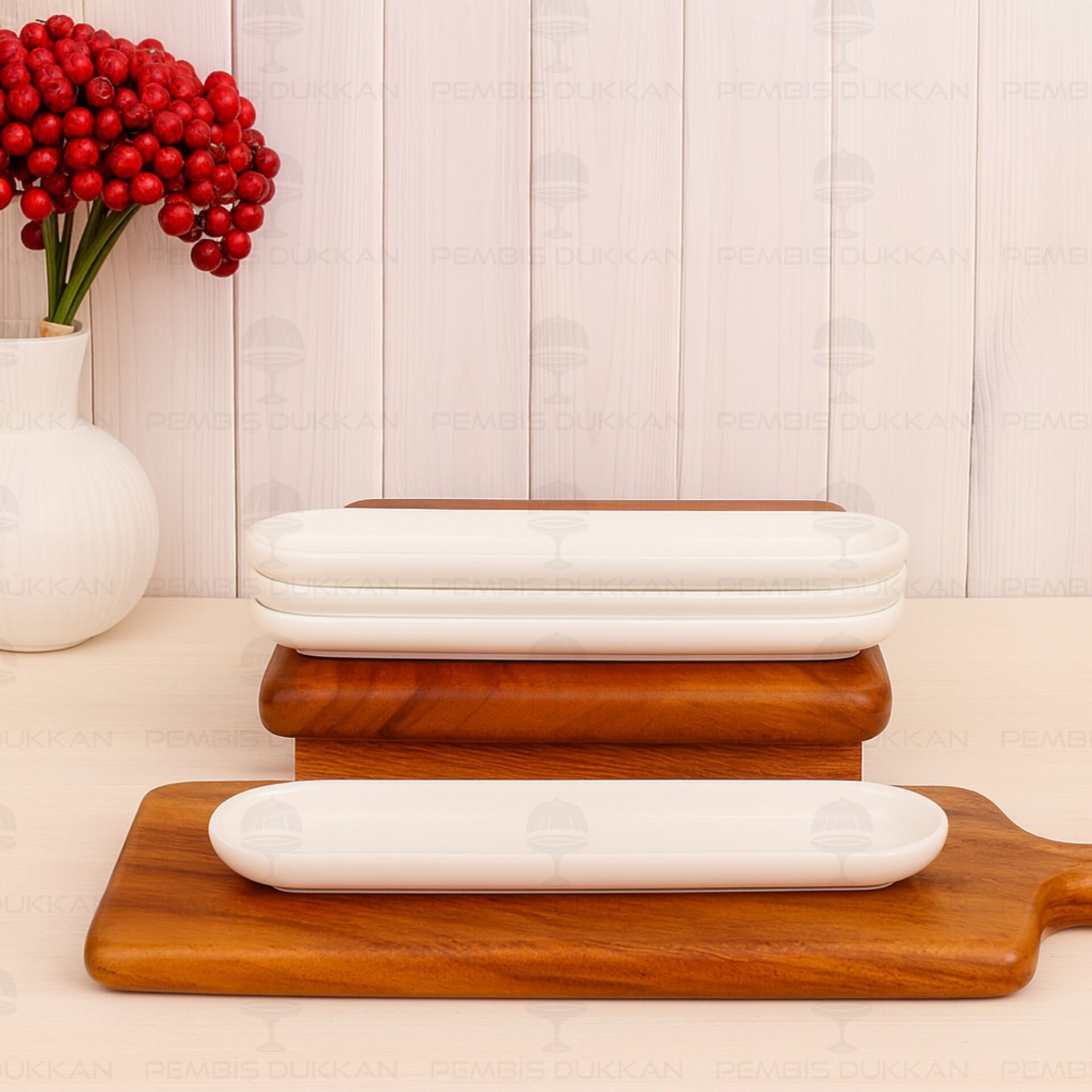 1 ADET OVAL PORSELEN UZUN ZEYTİNLİK (180-10)