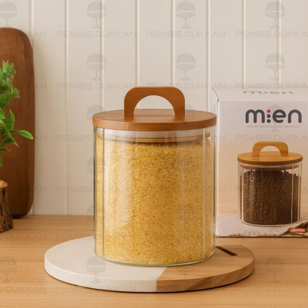 ZAHİRE 1750ML AKASYA KAPAKLI, ÇİZGİLİ KAVANOZ (BOR 0103)