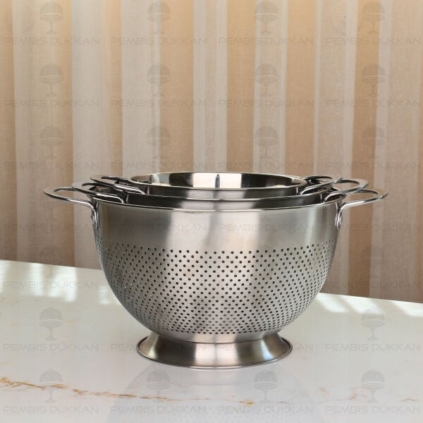 Gastro 18cm Ayaklı 18/10 Paslanmaz Çelik Süzgeç