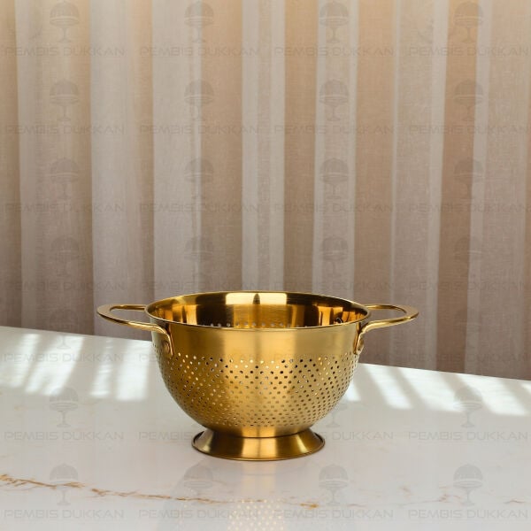 Gastro 18cm Gold Ayaklı 18/10 Paslanmaz Çelik Süzgeç