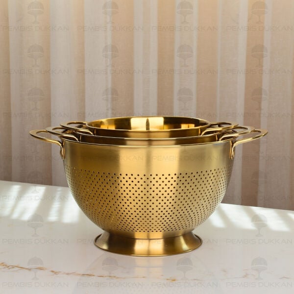 Gastro Gold 22cm Ayaklı 18/10 Paslanmaz Çelik Süzgeç