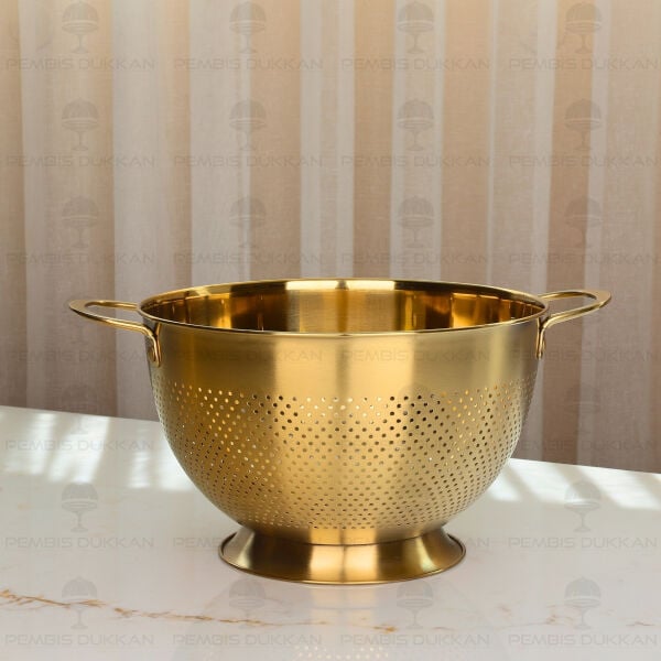 Gastro Gold 26cm Ayaklı 18/10 Paslanmaz Çelik Süzgeç