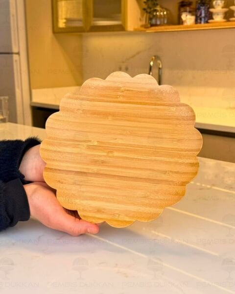 24CM YUVARLAK BAMBU PAPATYA TABAK (1614)