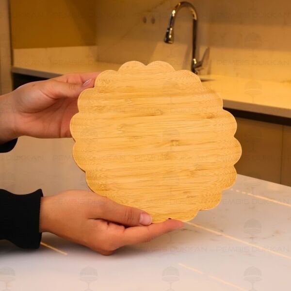 21CM YUVARLAK BAMBU PAPATYA TABAK (1613)