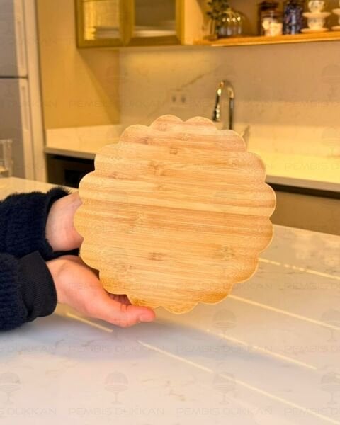 21CM YUVARLAK BAMBU PAPATYA TABAK (1613)