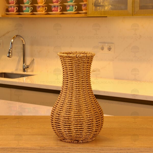 Dekoratif Rattan Örgü Vazo 1605
