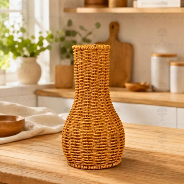 Dekoratif Rattan Örgü Vazo 1606