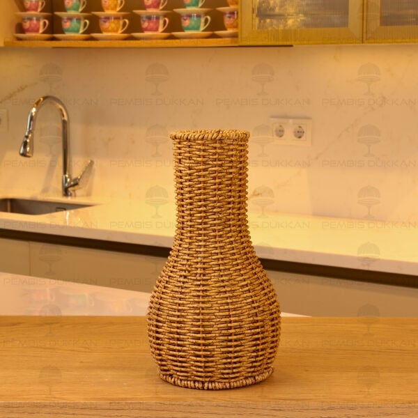 Dekoratif Rattan Örgü Vazo 1606