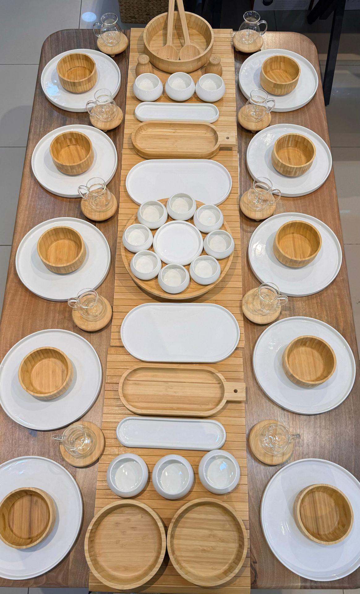 BAMBU & PORSELEN KAHVALTI SET NO 1 (KİŞİ ADEDİNİ SEÇİNİZ)